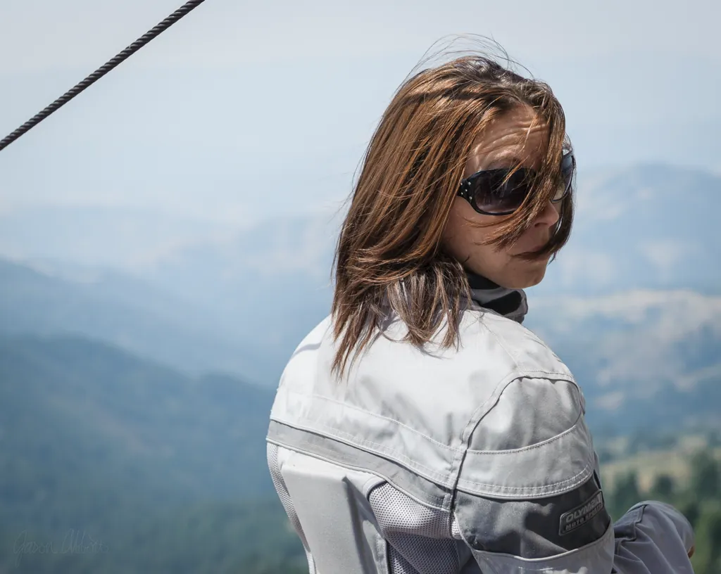 Jessica atop the lookout