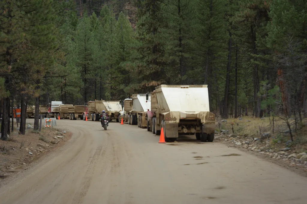 Road work near Yellow Pine