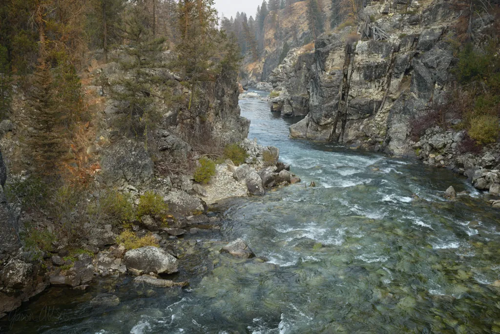 From the bridge beyond the falls