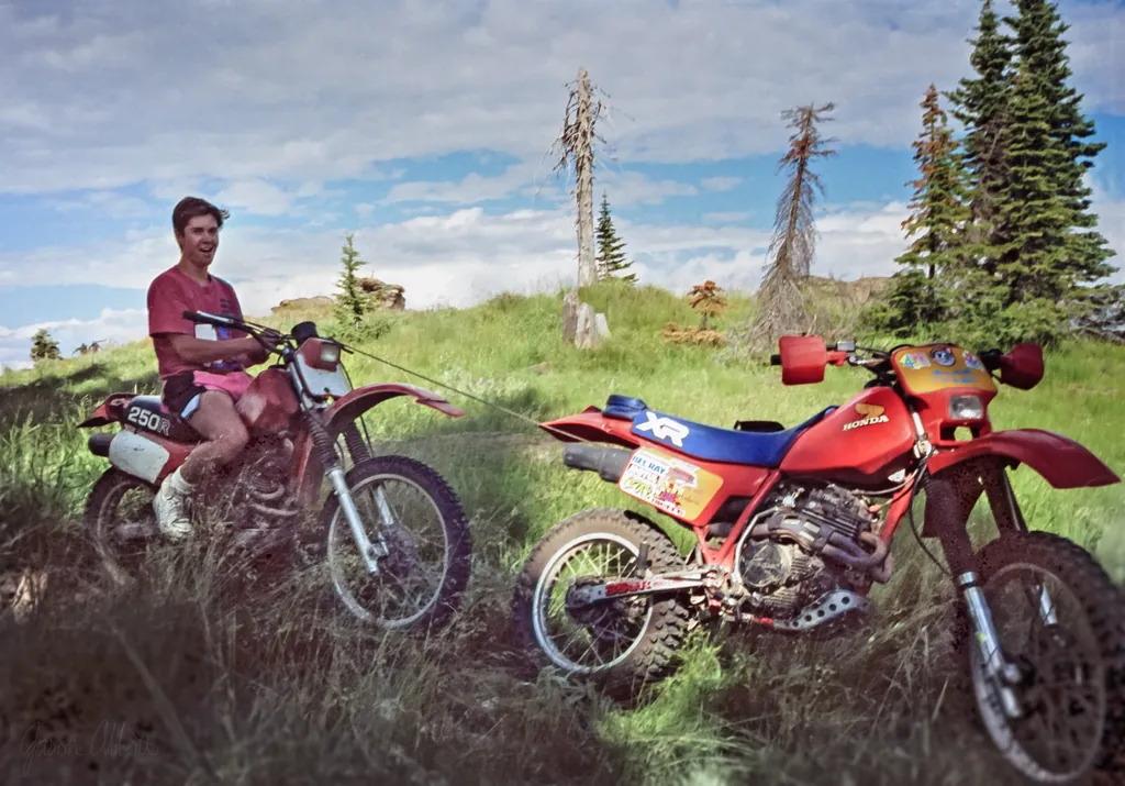 Towing my friend Brett above Clarkia in 1990