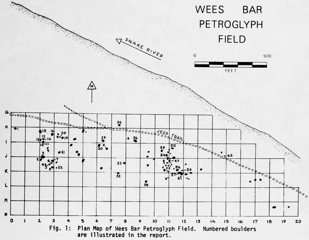Wees Bar petroglyph map*