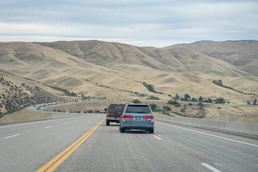 Line of Labor Day cars