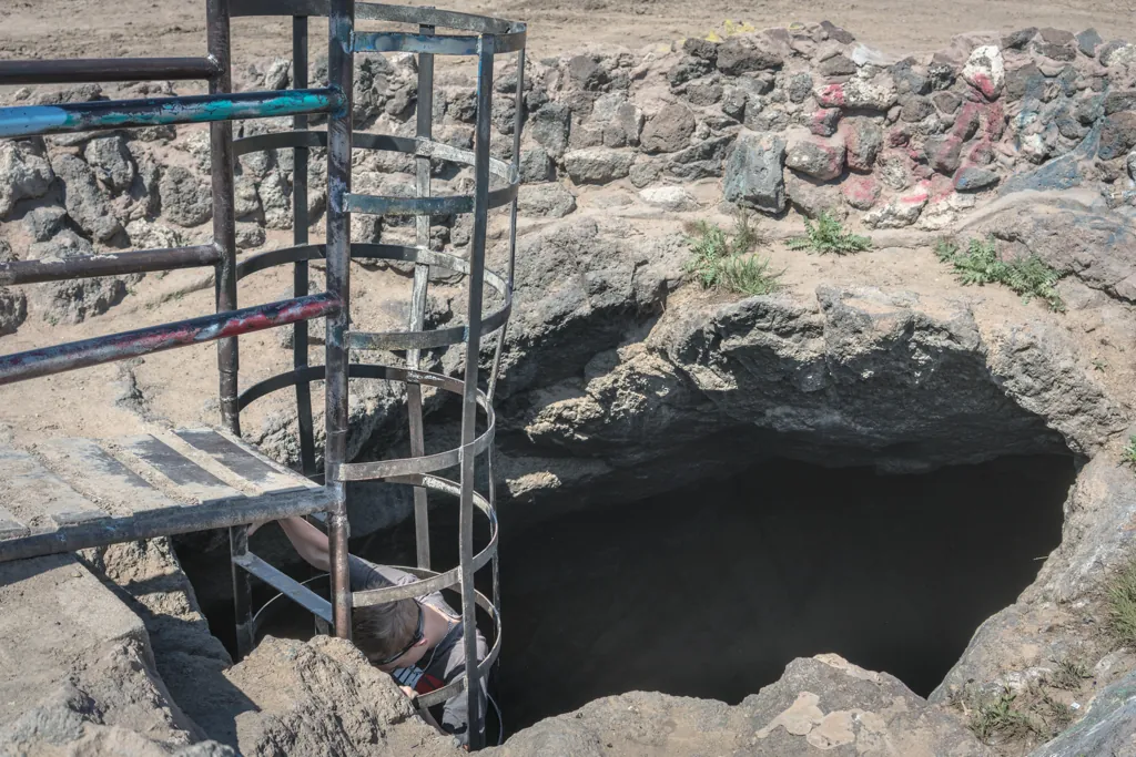 Ladder into lava