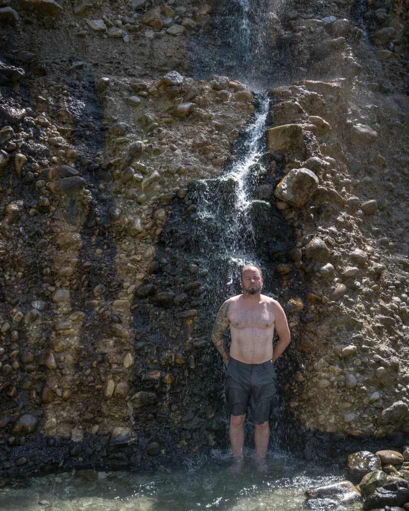 Hot shower on a hot day