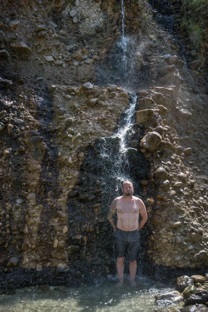 Hot shower on a hot day